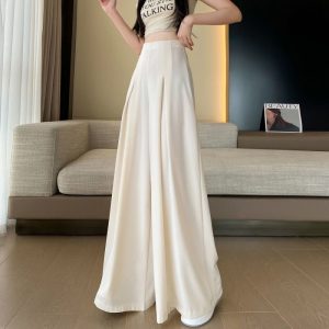 Summer thin wide-leg pants versatile casual pants skirt high waist loose drape mopping trousers